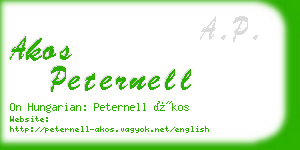 akos peternell business card